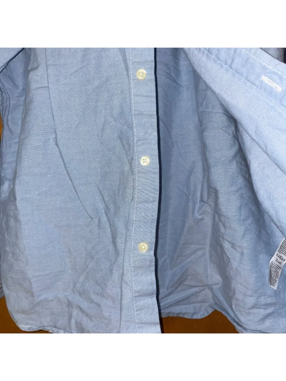 Gap Kids Light Blue Button-Up Shirt XL (12) 100% Cotton Long Sleeve Classic Fit